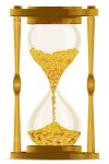 Vintage Hourglass with Golden Frame
